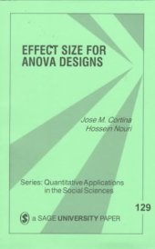 book Effect Size for ANOVA Designs