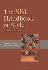 book The SBL Handbook of Style