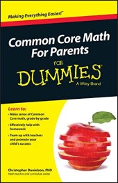 book Common Core Math For Parents For Dummies