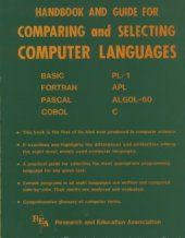 book Handbook and Guide for Comparing and Selecing Computer Languages