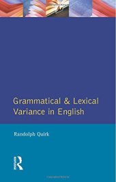 book Grammatical and Lexical Variance in English