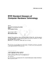 book IEEE Standard Glossary of Computer Hardware Terminology 