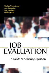 book Job Evaluation: A Guide to Achieving Equal Pay