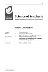 book Science of Synthesis: Houben-Weyl Methods of Molecular Transformations: Category 1: Organometallics 