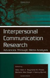 book Interpersonal Communication: Advances Through Meta-Analysis