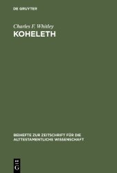 book Koheleth: His Language and Thought