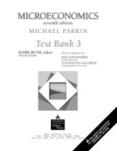 book Microeconomics, Testbank 3