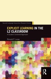 book Explicit Learning in the L2 Classroom: A Student-Centered Approach