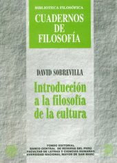 book Filosofía de la cultura