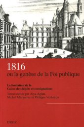 book 1816 ou la genèse de la Foi publique : La fondation de la Caisse des dépôts et consignations