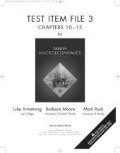 book Macroeconomics, Testbank 3