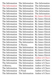 book The information: a history, a theory, a flood