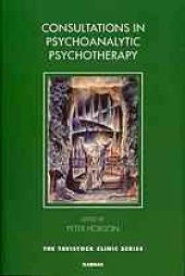 book Consultations in psychoanalytic psychotherapy