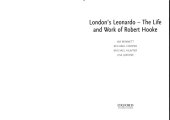 book London’s Leonardo - The Life and Work of Robert Hooke