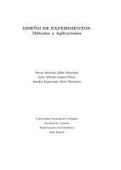 book Diseño de experimentos: Métodos y Aplicaciones