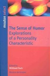 book The sense of humor : explorations of a personality characteristic