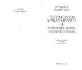 book Filósofos Socráticos, Testimonios y fragmentos. II/ Antístenes, Fedón, Esquines y Simón