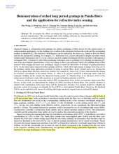 book [Article] Demonstration of etched long period gratings in Panda fibers and the application for refractive index sensing