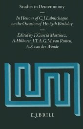 book Studies in Deuteronomy: In Honour of C.J. Labuschagne on the Occasion of His 65th Birthday