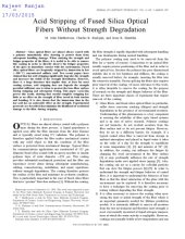 book Acid Stripping of Fused Silica Optical Fibers Without Strength Degradation