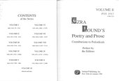 book Ezra Pound's poetry and prose : contributions to periodicals