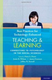 book Best Practices for Technology-Enhanced Teaching and Learning: Connecting to Psychology and the Social Sciences