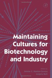 book Maintaining Cultures for Biotechnology and Industry