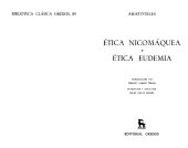 book Ética nicomáquea. Ética eudemia