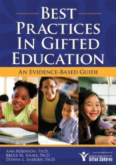 book Best Practices in Gifted Education: An Evidence-Based Guide