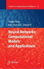 book Neural Networks  Computational Models and Applications