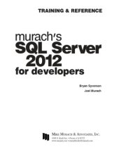 book Murach’s SQL Server 2012 for Developers