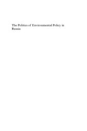 book The Politics of Environmental Policy in Russia