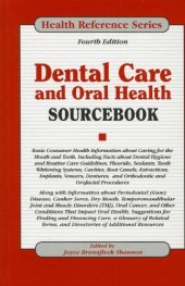 book Dental Care and Oral Health Sourcebook