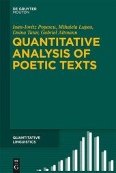 book Quantitative Analysis of Poetic Texts