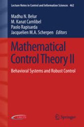 book Mathematical Control Theory II: Behavioral Systems and Robust Control