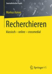 book Recherchieren: klassisch – online – crossmedial