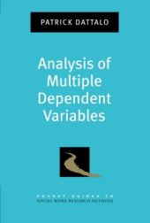 book Analysis of Multiple Dependent Variables