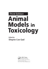 book Animal Models in Toxicology, Third Edition