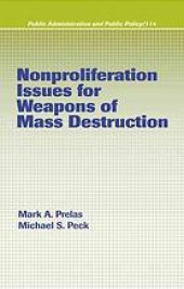 book Nonproliferation issues for weapons of mass destruction