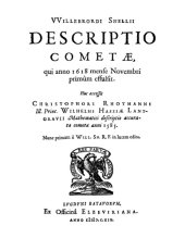 book Descriptio cometæ, qui anno 1618 mense novembri primùm effulsit