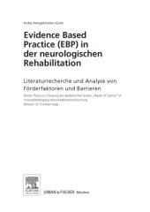 book Evidence Based Practice (EBP) in der Neurologischen Rehabilitation : Literaturrecherche und Analyse von Förderfaktoren und Barrieren