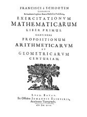 book Exercitationum mathematicarum