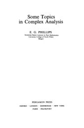 book Some topics in complex analysis