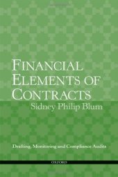 book Financial Elements of Contracts: Drafting, Monitoring and Compliance Audits