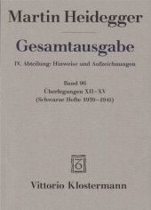 book Überlegungen XII-XV (Schwarze Hefte 1939-1941)