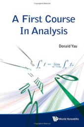 book A First Course in Analysis