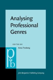 book Analysing Professional Genres