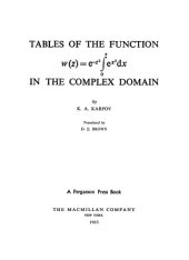 book Tables of the function w(z) = e-̳z̳²̳ [integral] [0 to z] ex̳²̳dx