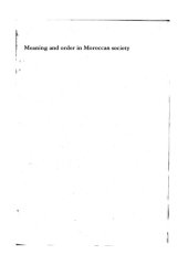 book Meaning and Order in Moroccan Society (Sefrou)