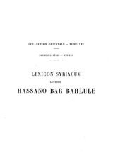 book Lexicon Syriacum auctore Hassan Bar Bahlule: Tomus Secundus mim-tau